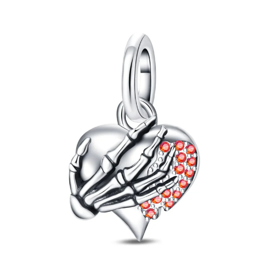 İskelet Kalp Charm