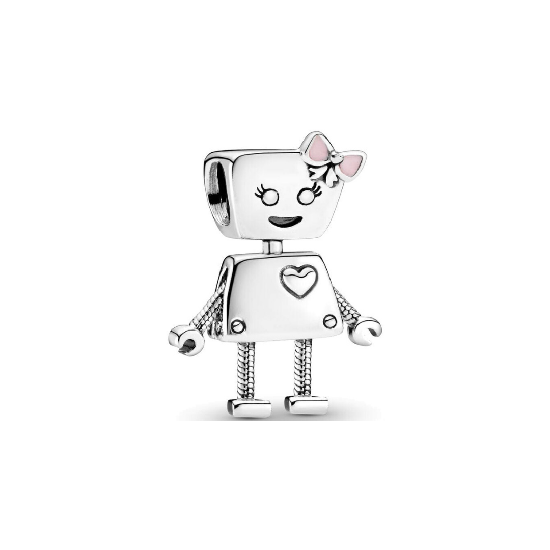Gümüş Kadın Robot Charm