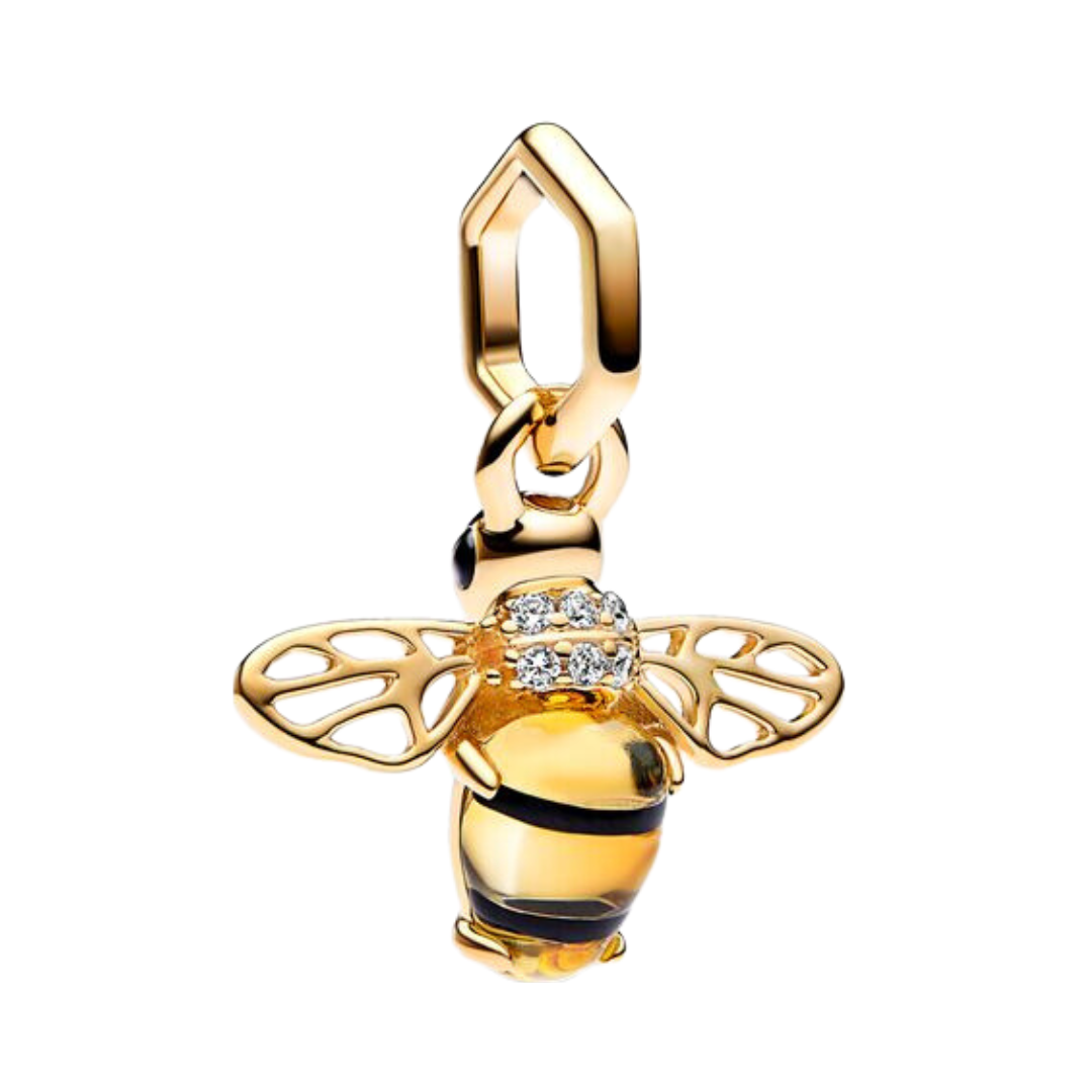 Murano Cam Arı Sarkan Charm