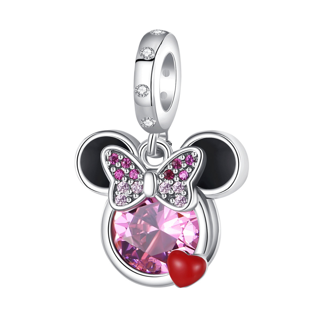 Disney- Pembe Minnie Mouse Sarkan Charm
