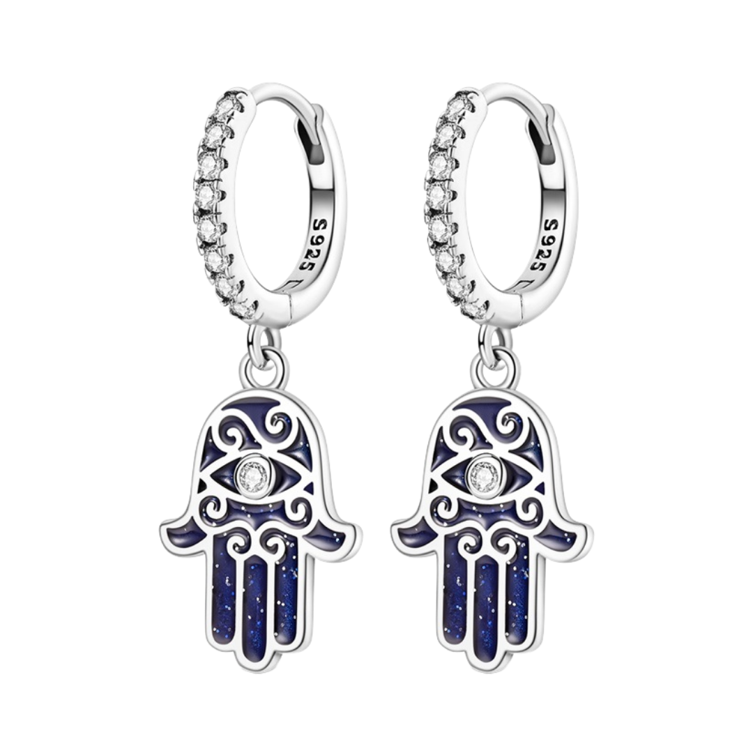 Hamsa El Koruma Halka Küpe