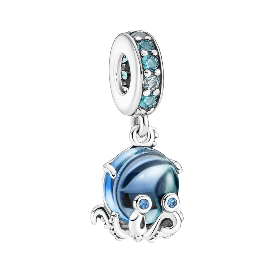 Murano Cam Sevimli Ahtapot Sarkan Charm
