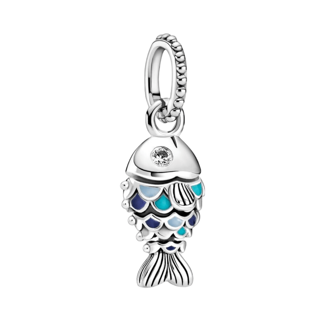 Mavi Pullu Balık Sarkan Charm