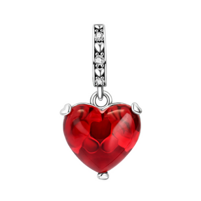 Disney- Mickey ve Minnie Mouse Aşk Kalp Sallantılı Charm