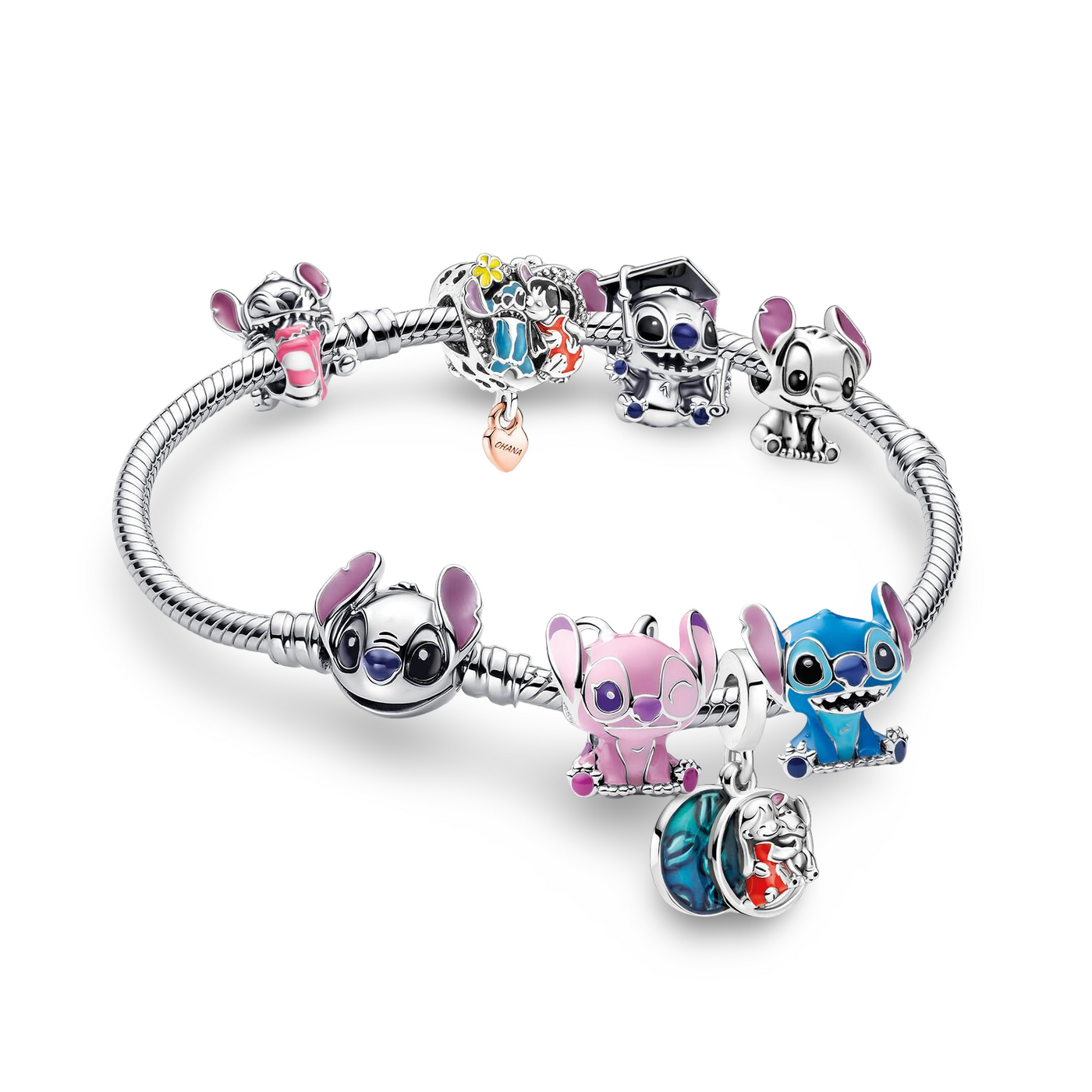 Lilo & Stitch Tüm Charm Koleksiyonu – Özel Bileklik Seti