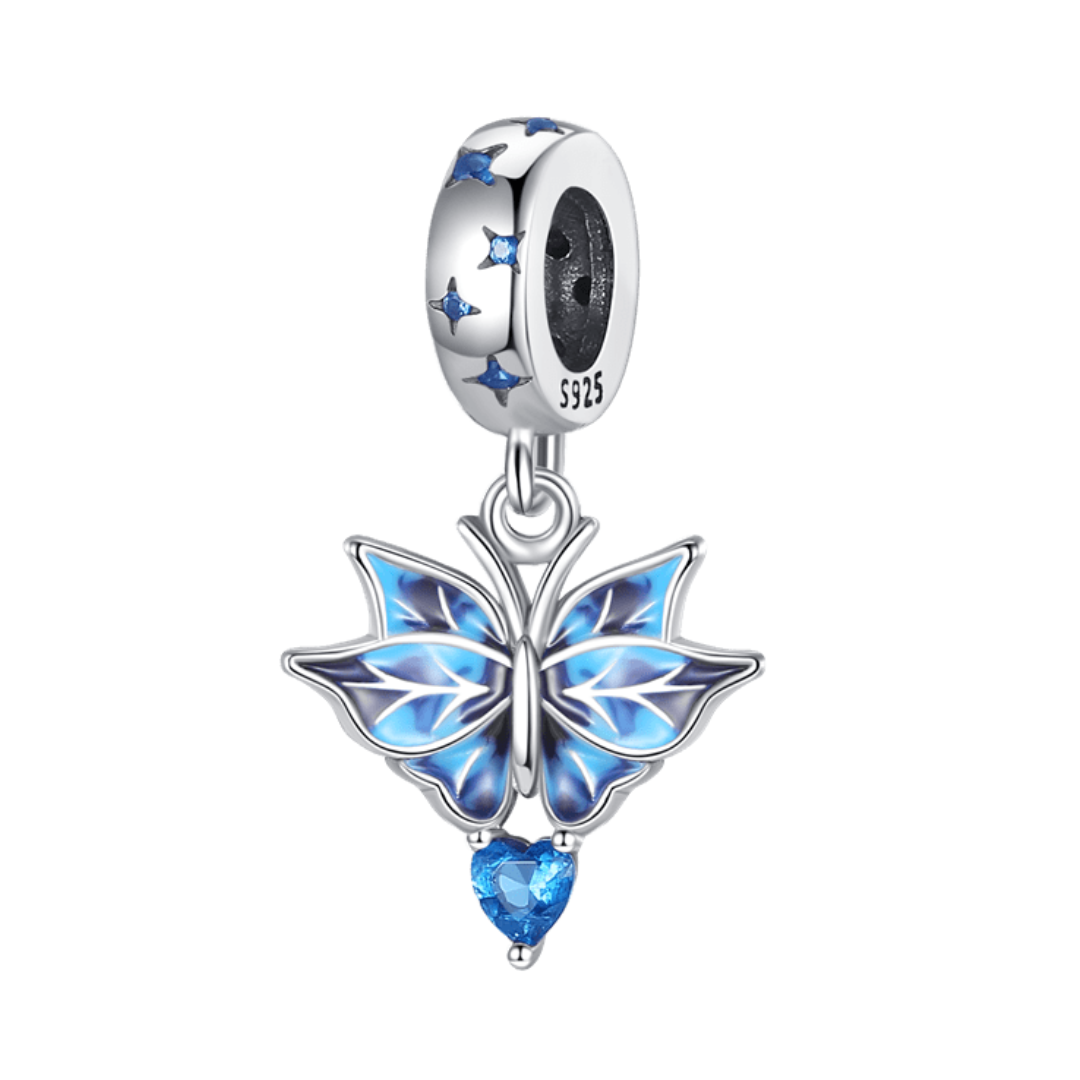 Mavi Kelebek Sarkan Charm