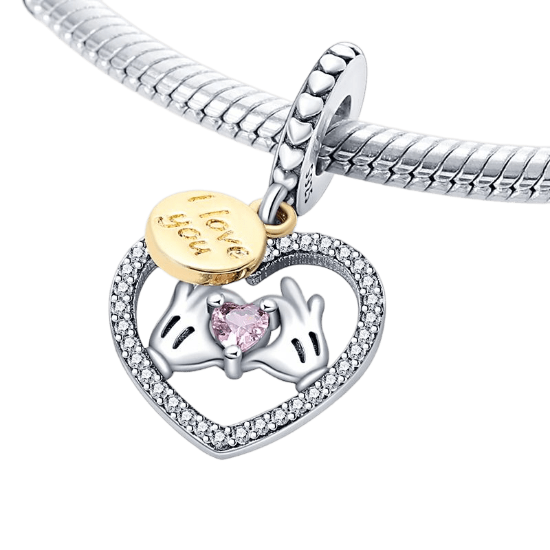 Disney-Mickey Mouse Seni Seviyorum Kalp Sarkan Charm