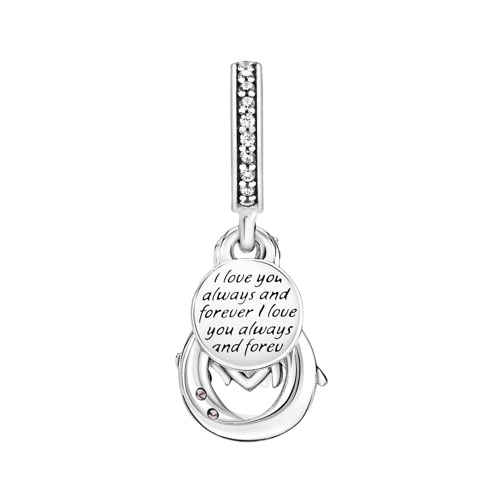 Mum Infinity Pavé Çift Sarkan Charm