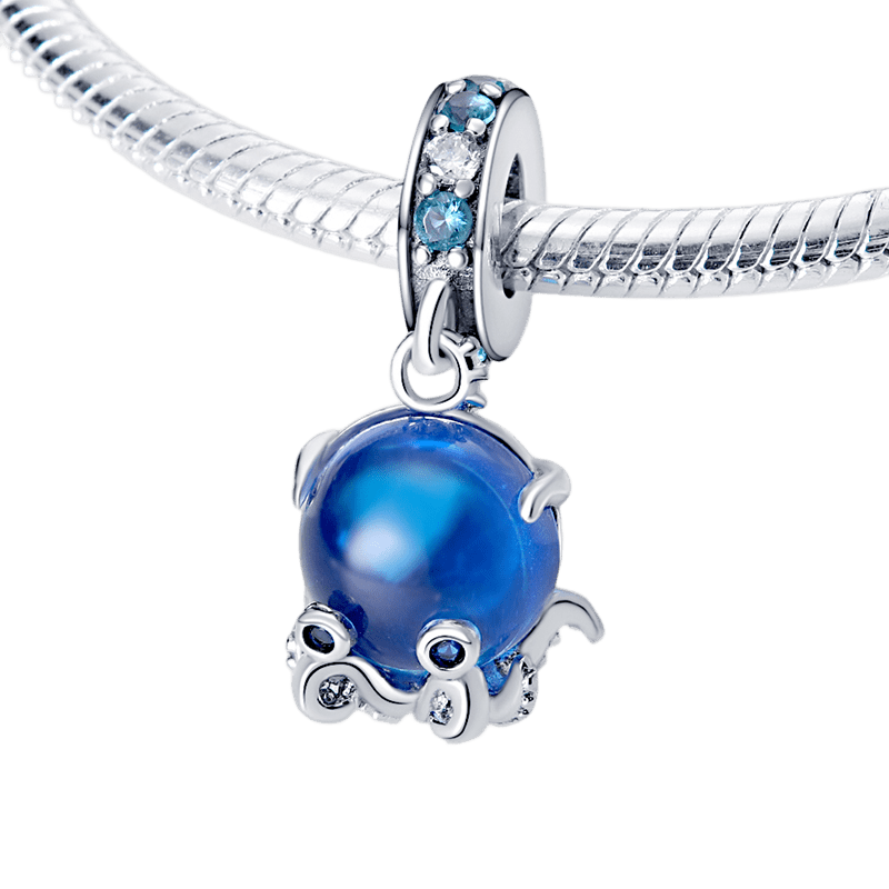 Murano Cam Sevimli Ahtapot Sarkan Charm