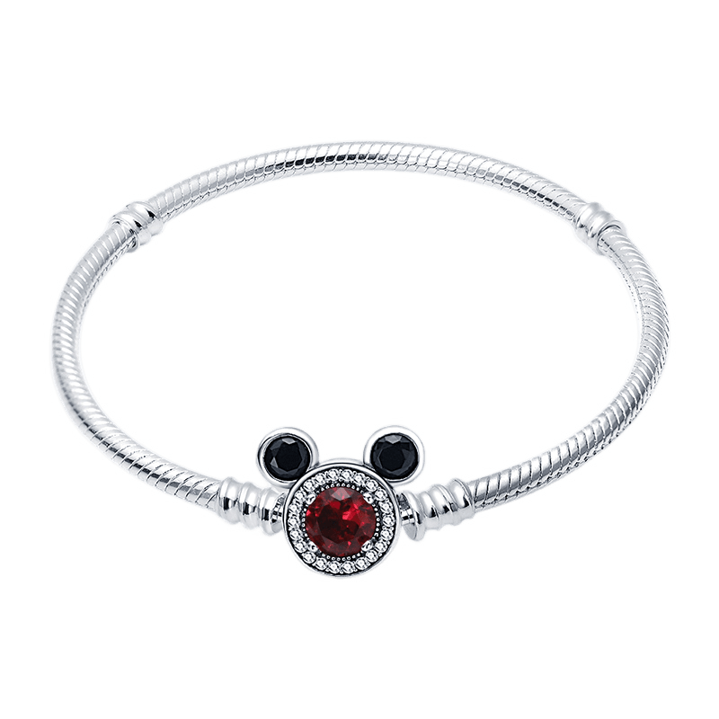 Disney- Kırmızı Mickey Mouse Yılan Zincir Bileklik